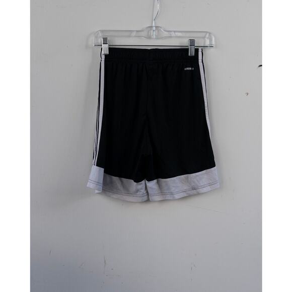 Adidas Black 3 Stripes Kids Athletic Shorts Boys Size Small - Picture 4 of 5